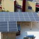 Solar panels installed on terrace in Spain